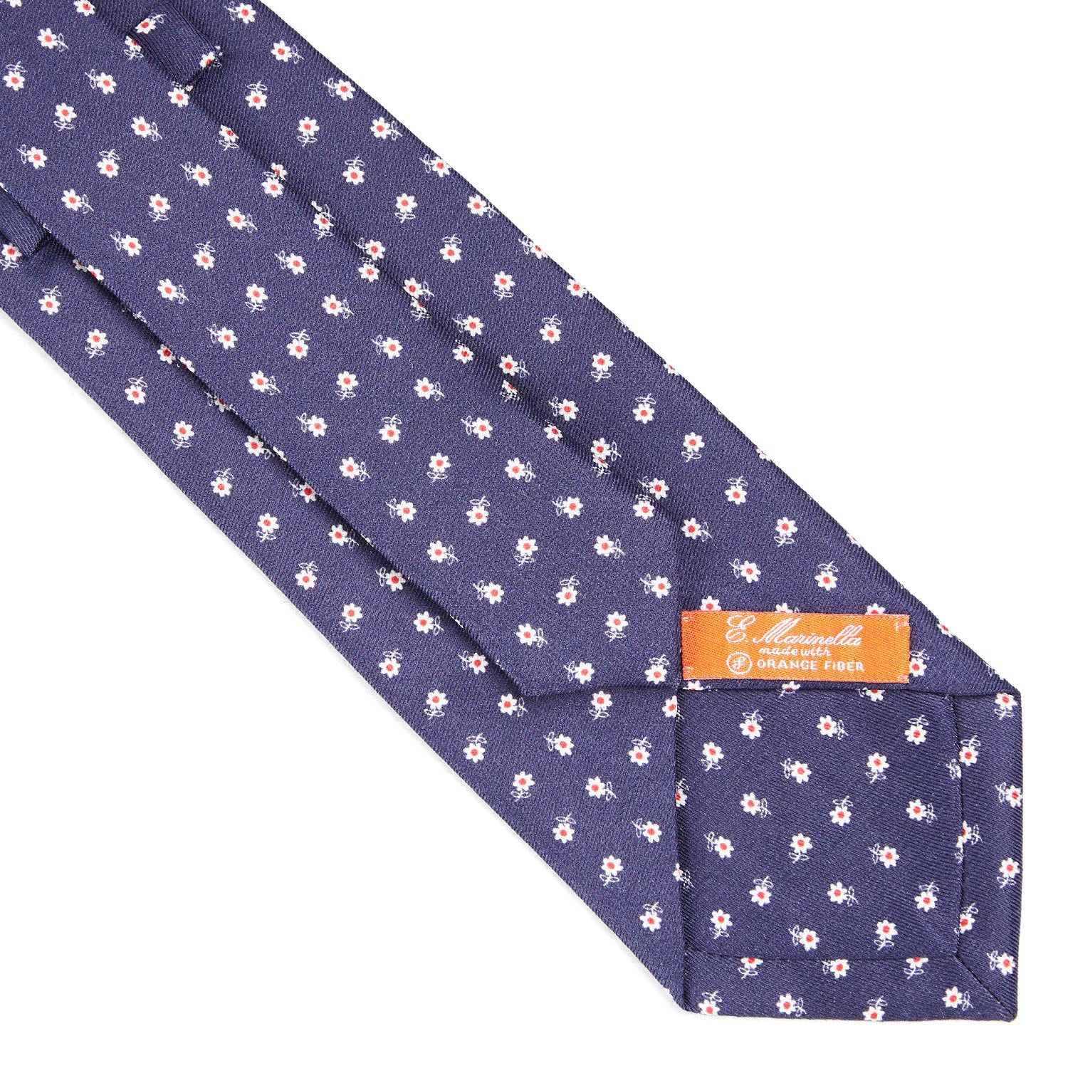 BLUE SILK AND ORANGE FIBER TIE - Image 4