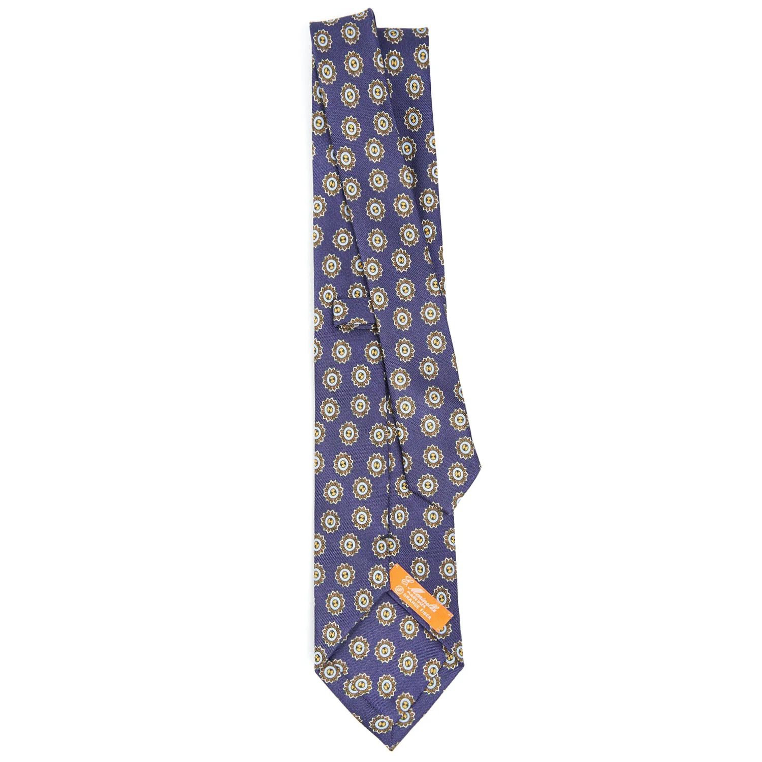 BLUE SILK AND ORANGE FIBER TIE - Image 3