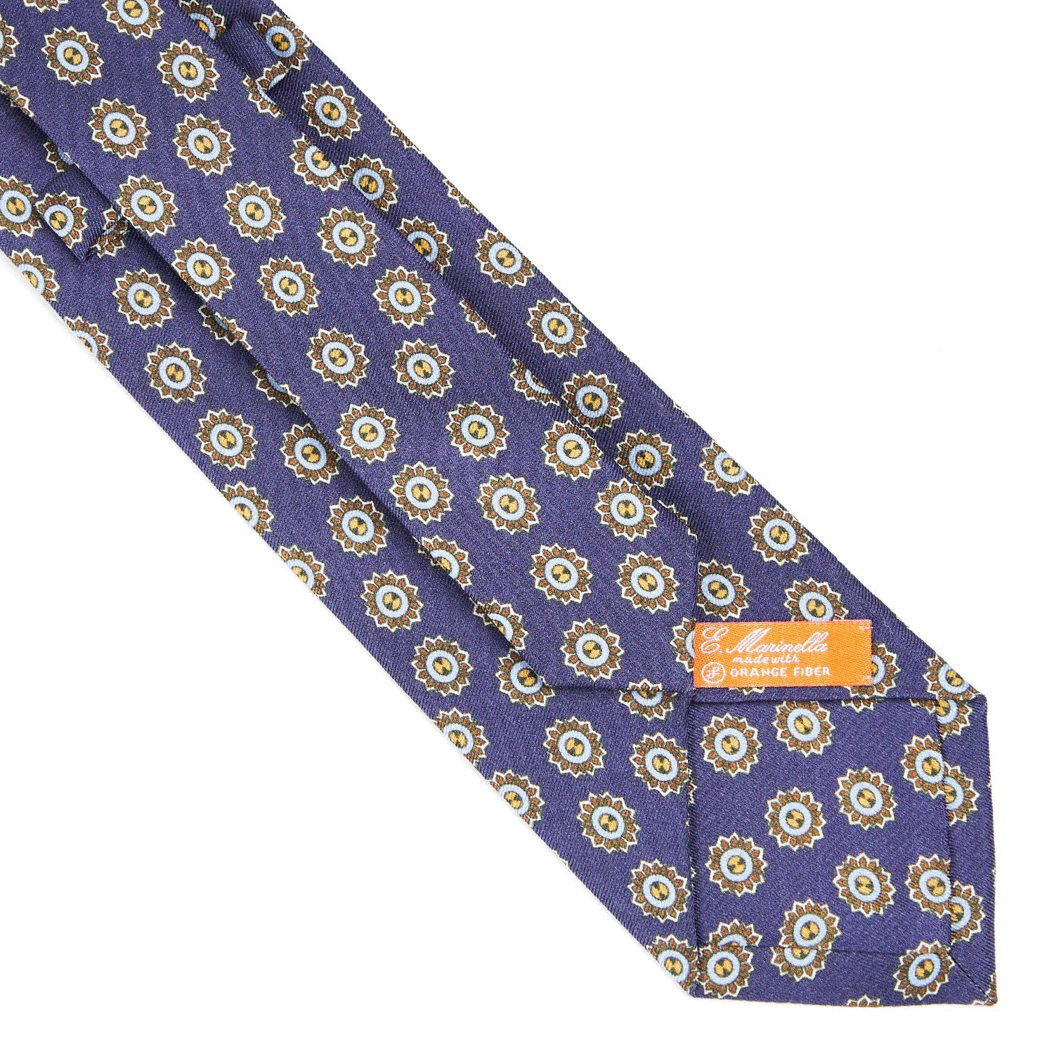 BLUE SILK AND ORANGE FIBER TIE - Image 4