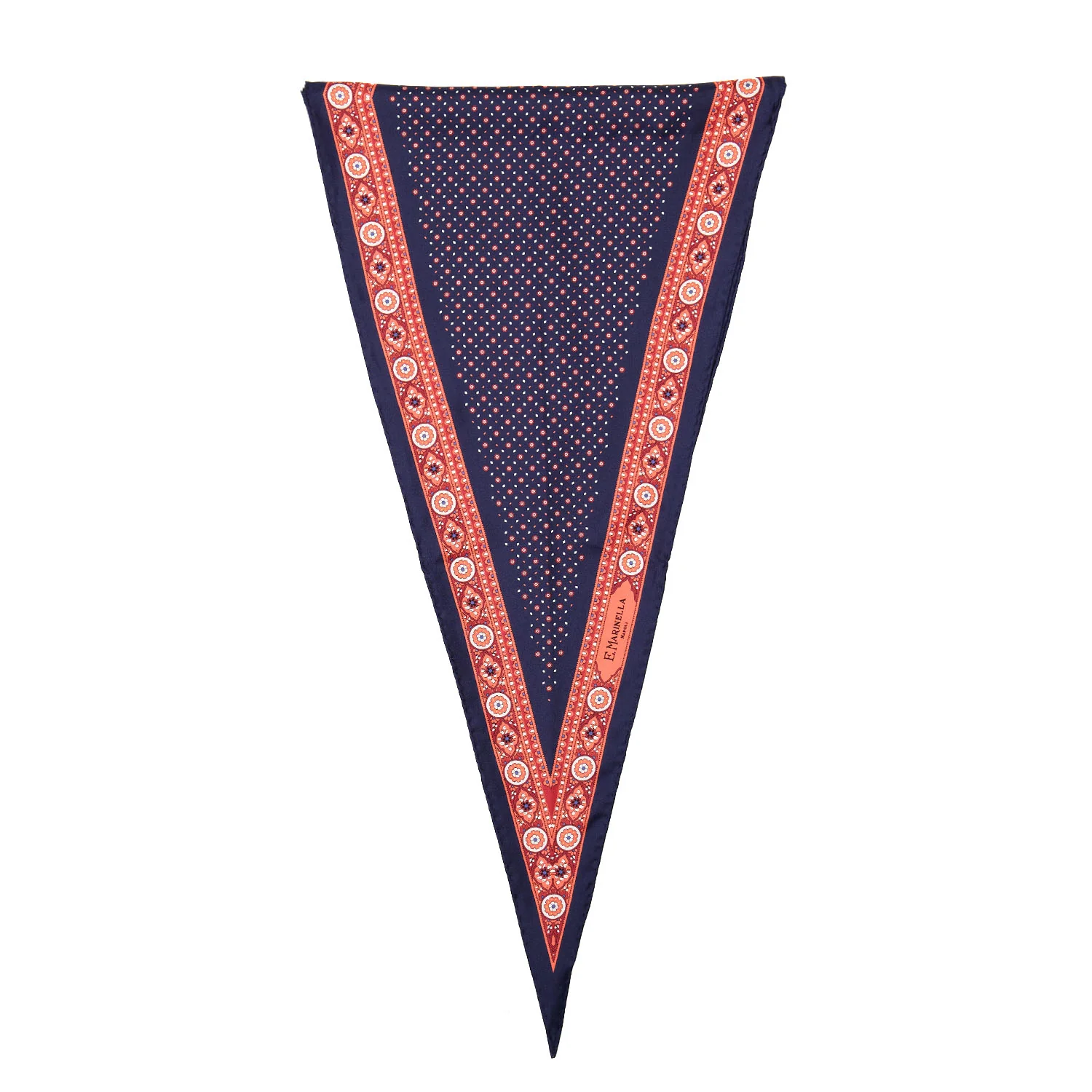 BLUE SILK DIAMOND SHAPE SCARF - Image 3