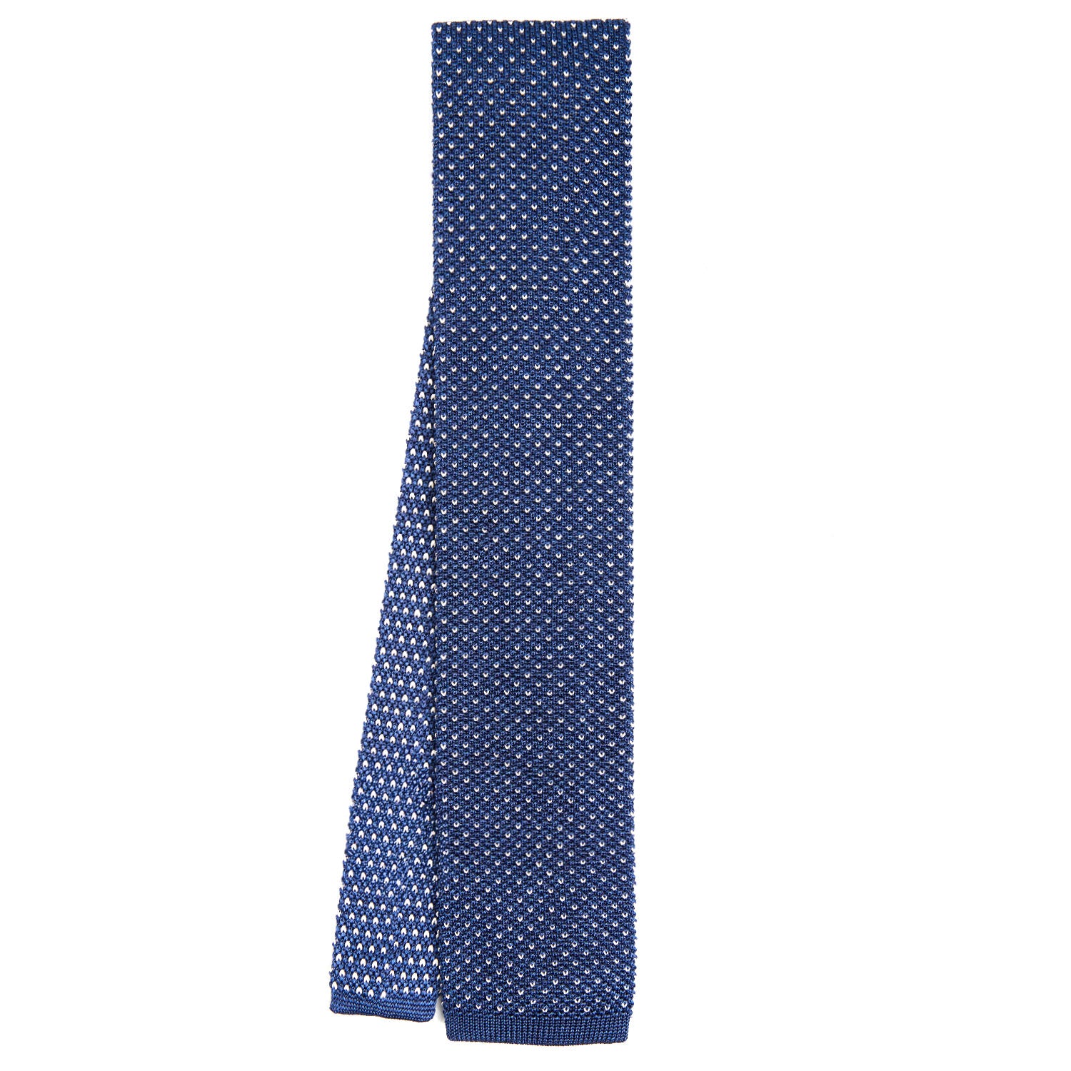 BLUE SILK KNITTED TIE - Image 2