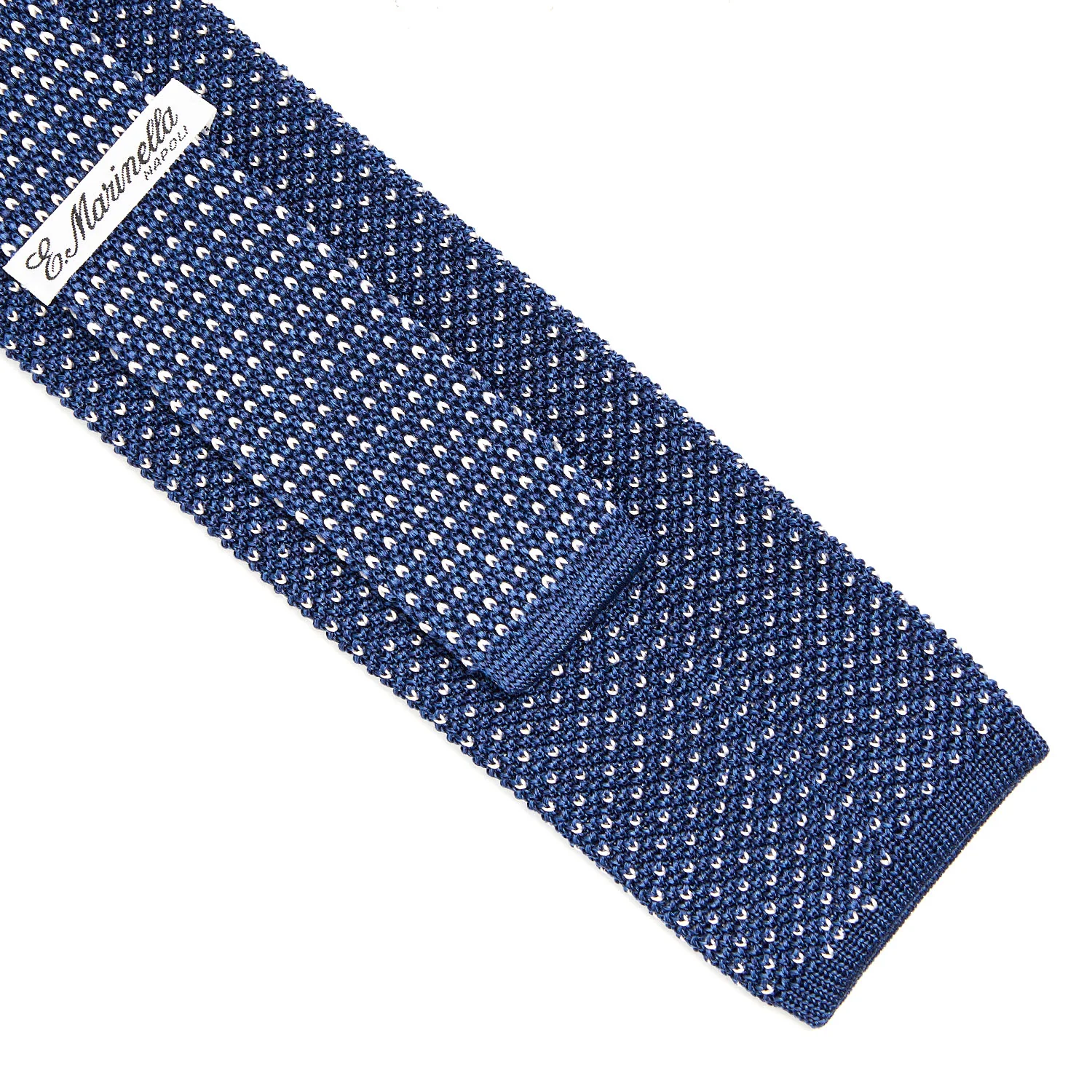 BLUE SILK KNITTED TIE - Image 3