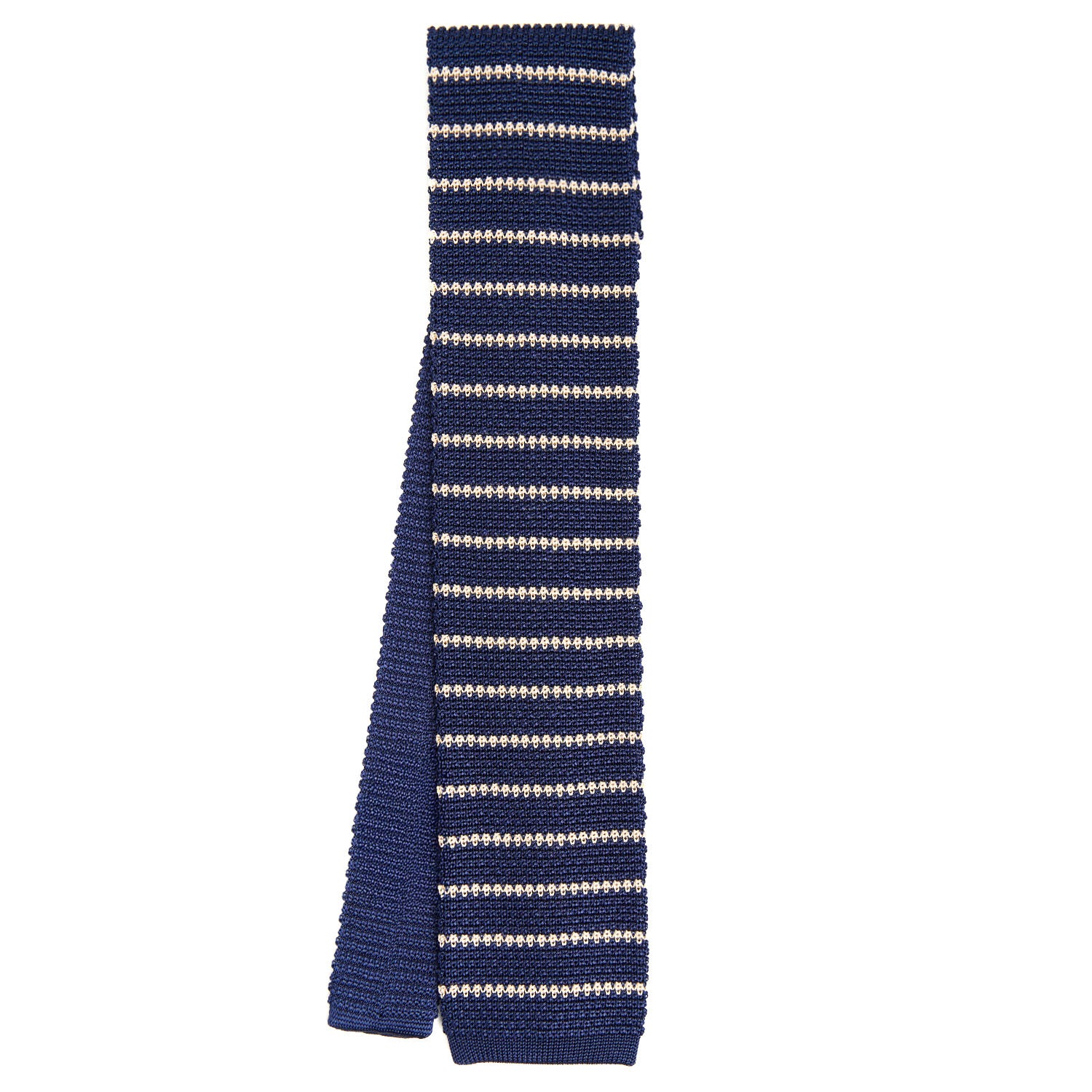 BLUE SILK KNITTED TIE - Image 2