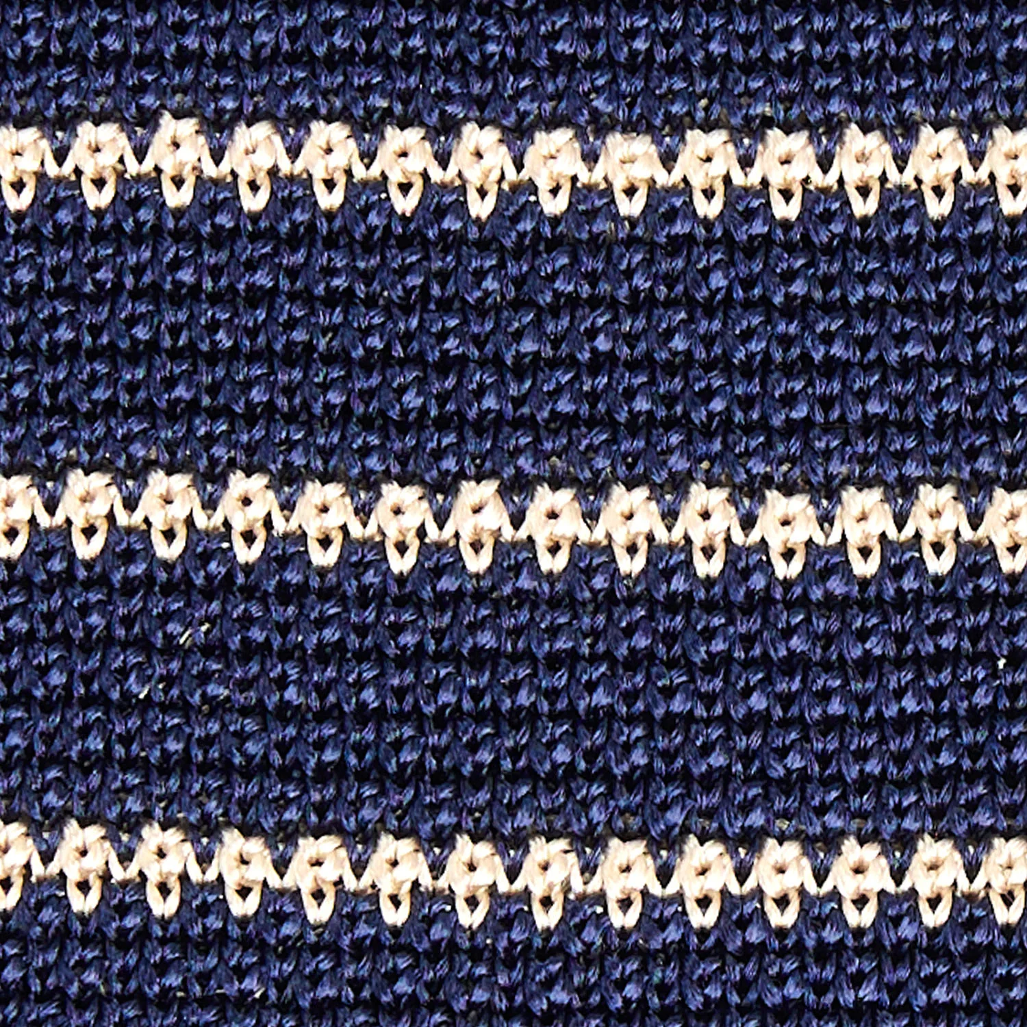 BLUE SILK KNITTED TIE - Image 4