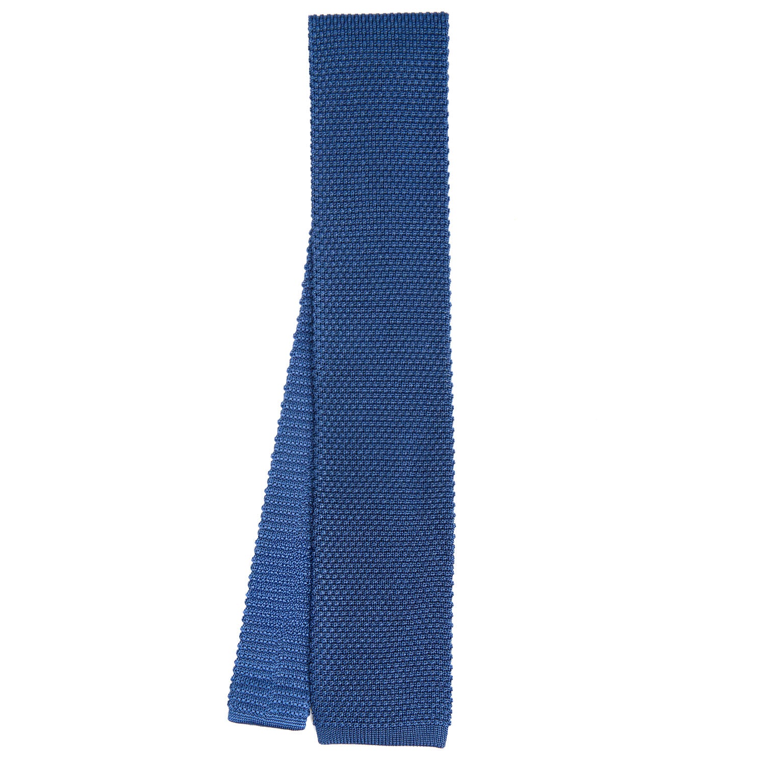 BLUE SILK KNITTED TIE - Image 2
