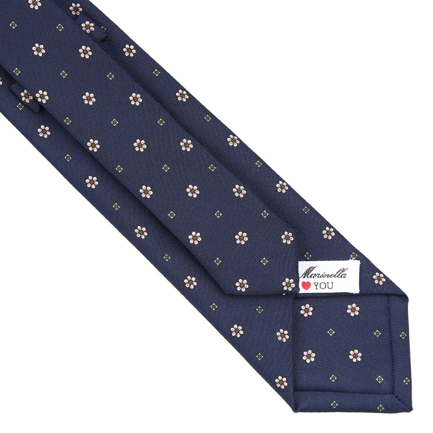 BLUE LADY SILK PRINTED TIE 7 CM - Image 4