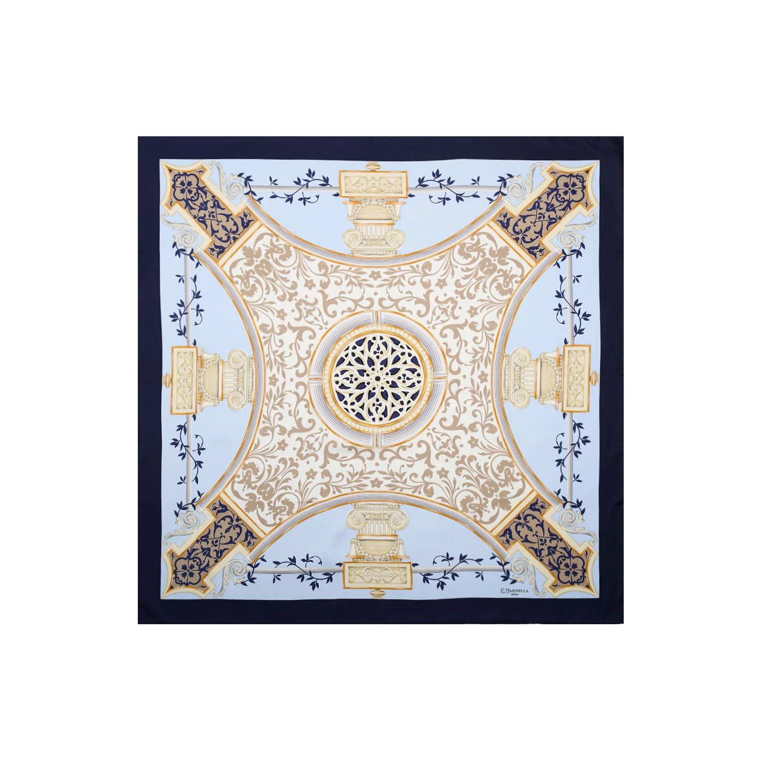 BLUE SILK SCARF 90