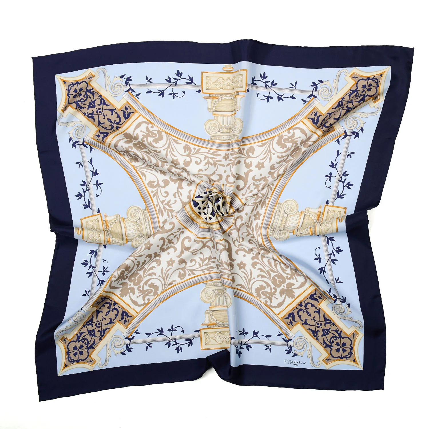 BLUE SILK SCARF 90 - Image 2