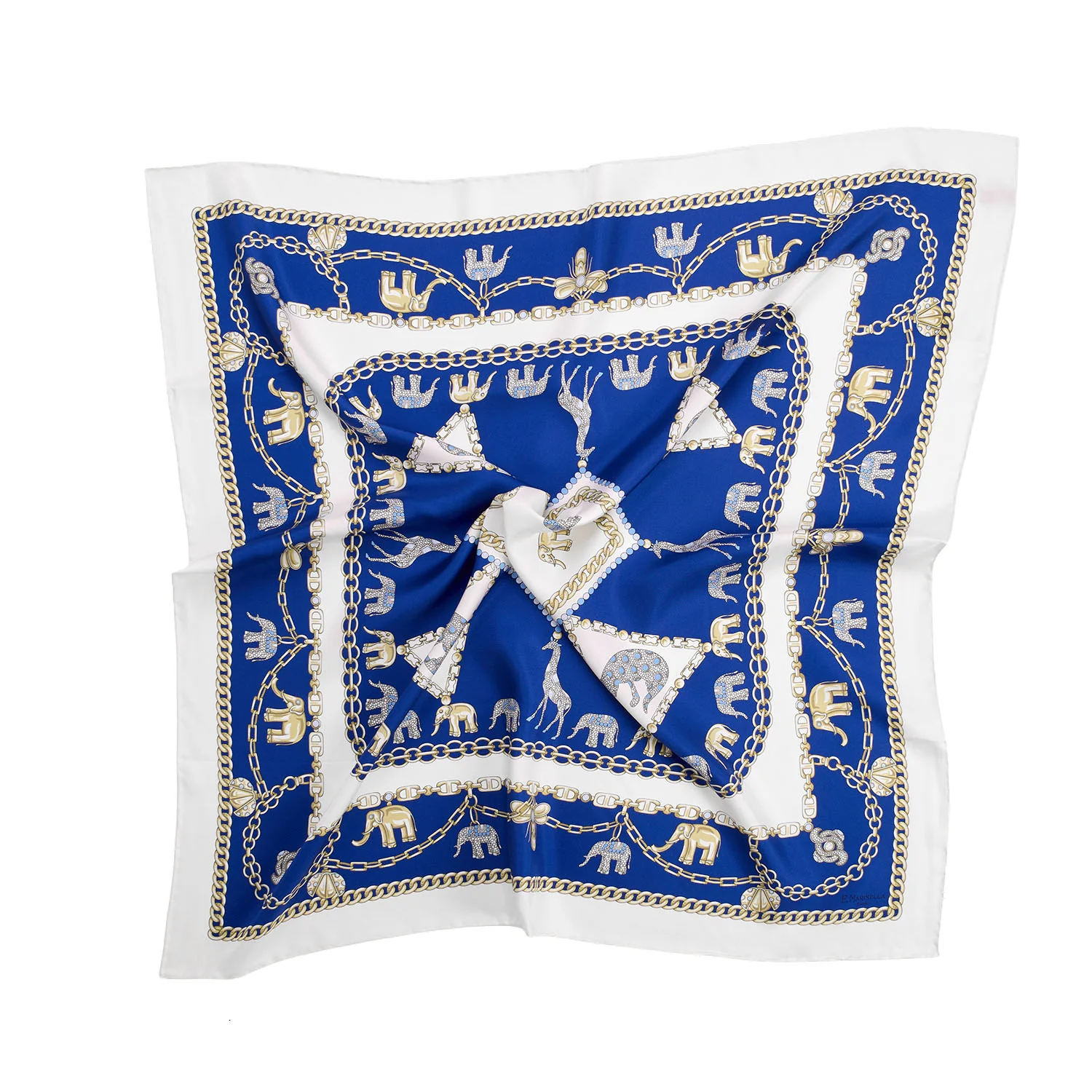 BLUE SILK SCARF 90 - Image 2
