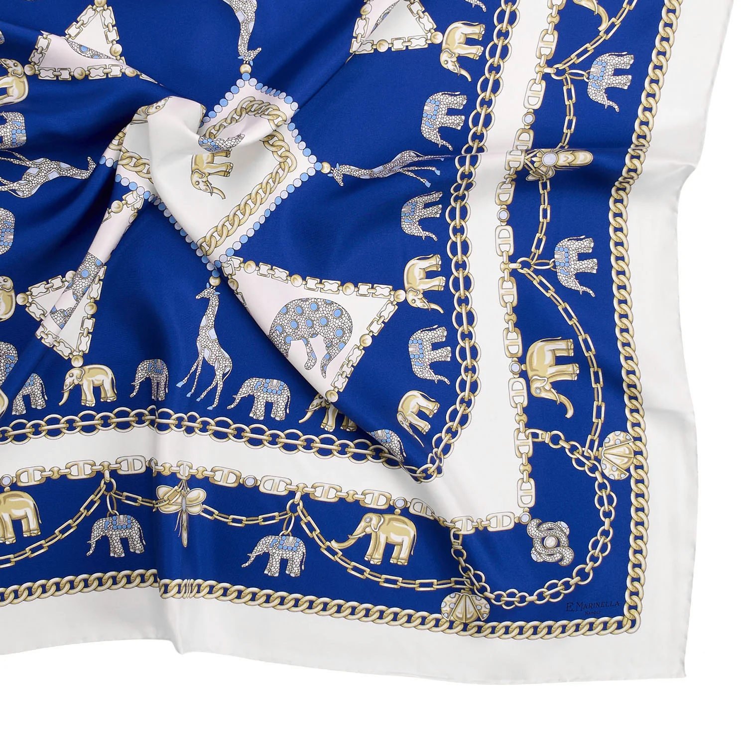 BLUE SILK SCARF 90 - Image 3