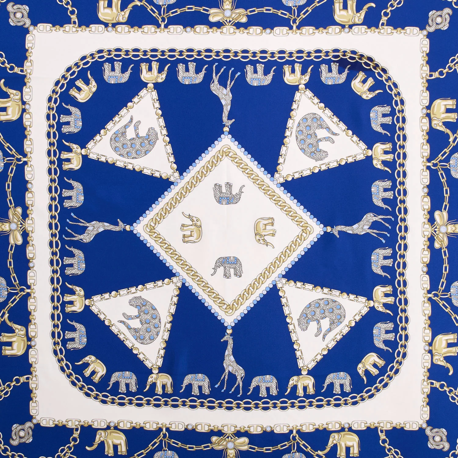 BLUE SILK SCARF 90 - Image 4