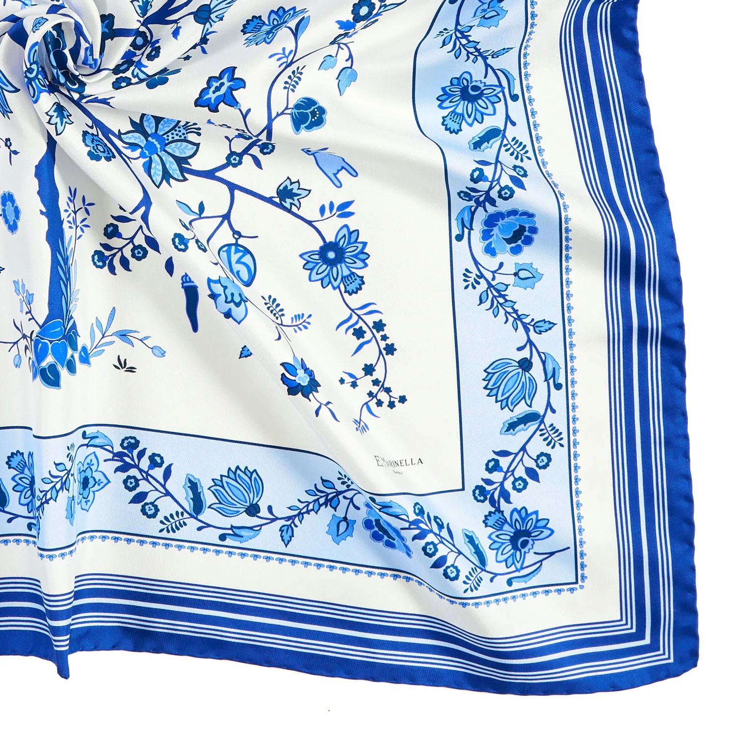 BLUE SILK SCARF 90 - Image 6