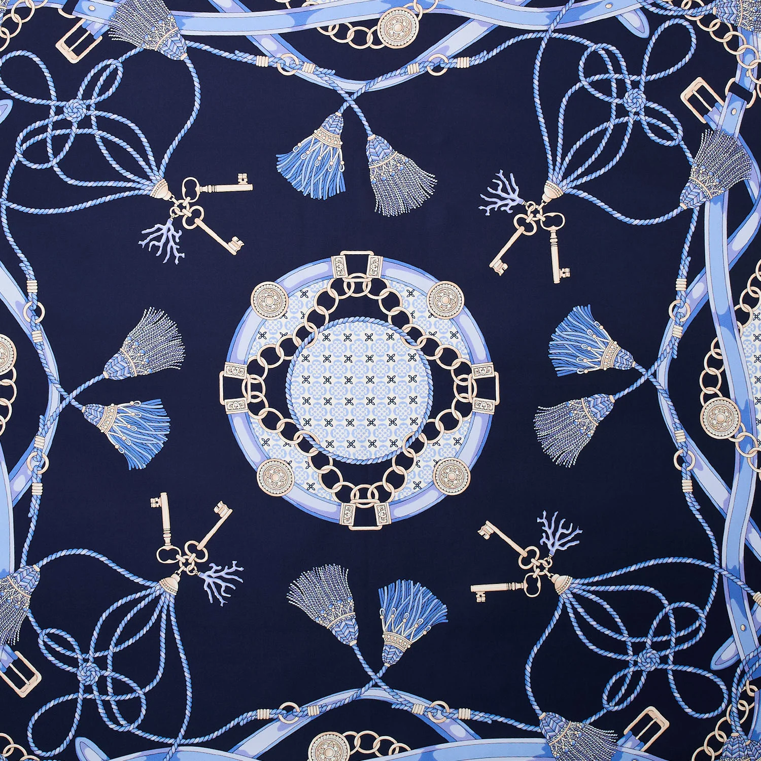 BLUE SILK SCARF 90 - Image 3