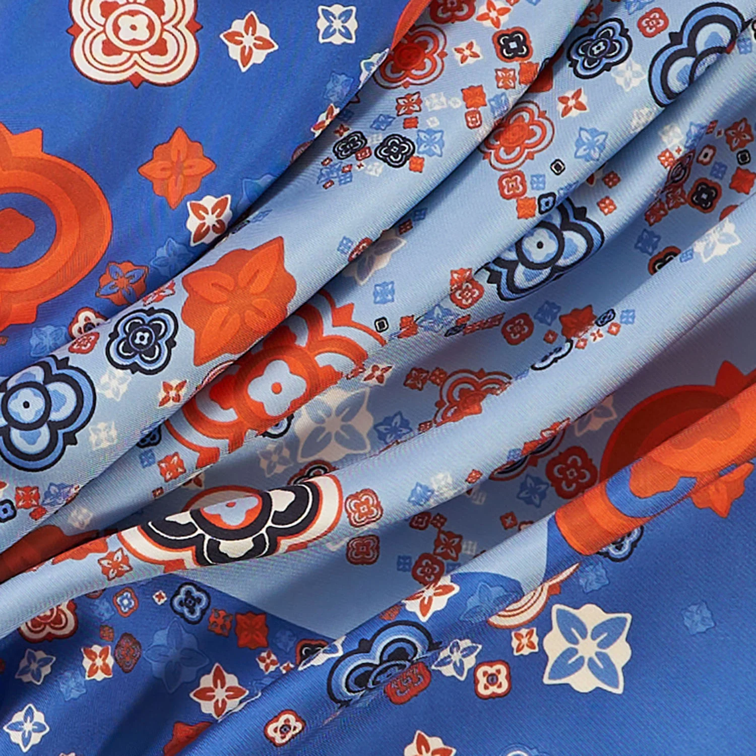 BLUE SILK SCARF 90 - Image 4