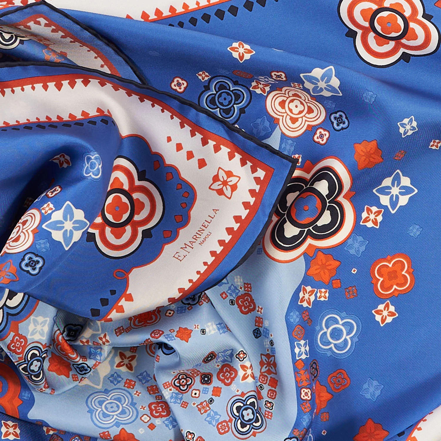 BLUE SILK SCARF 90 - Image 5