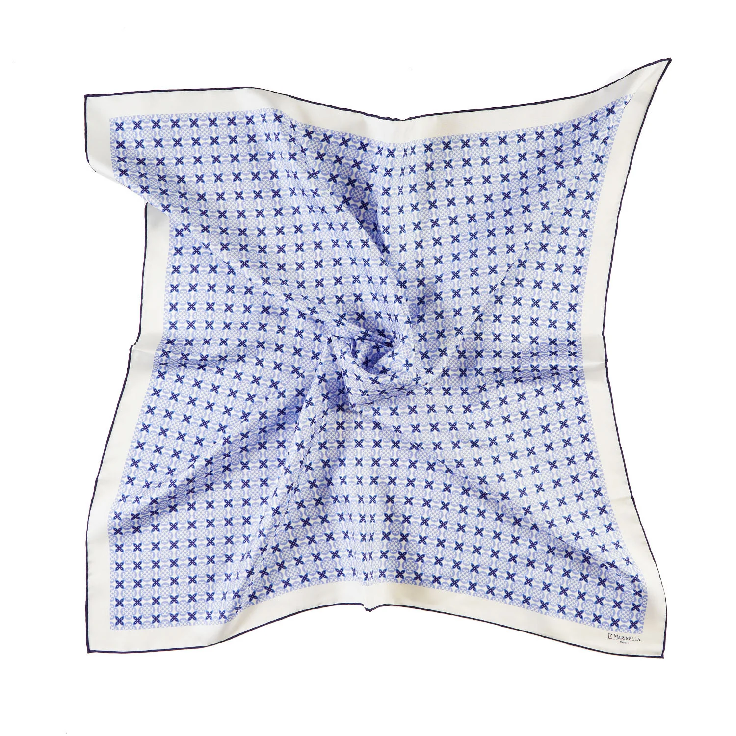 BLUE SILK SCARF 90 - Image 4