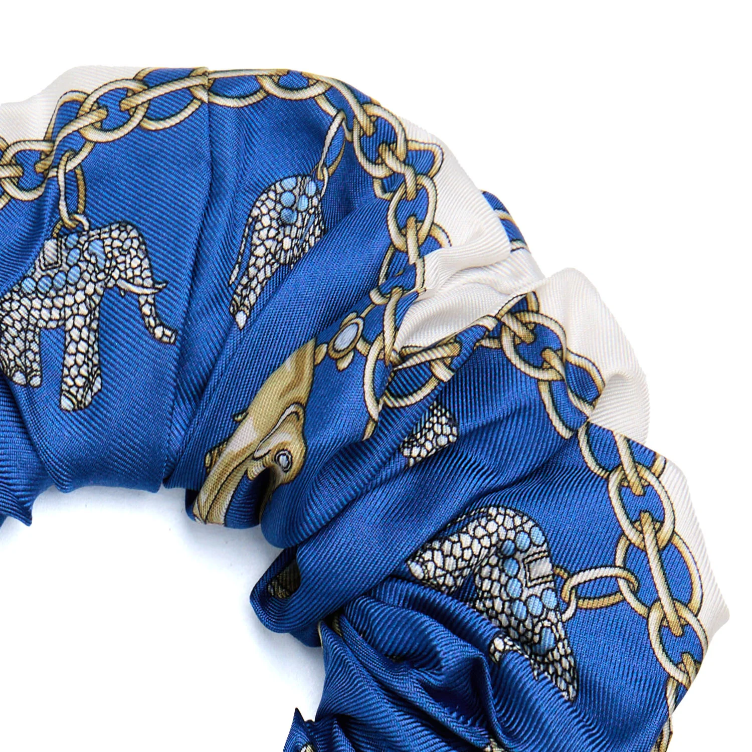 BLUE SILK SCRUNCHIE - Image 2