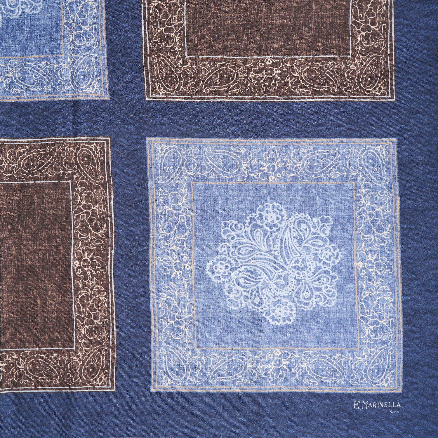 BLUE WOOL AND SILK SCARF 135 - Image 3