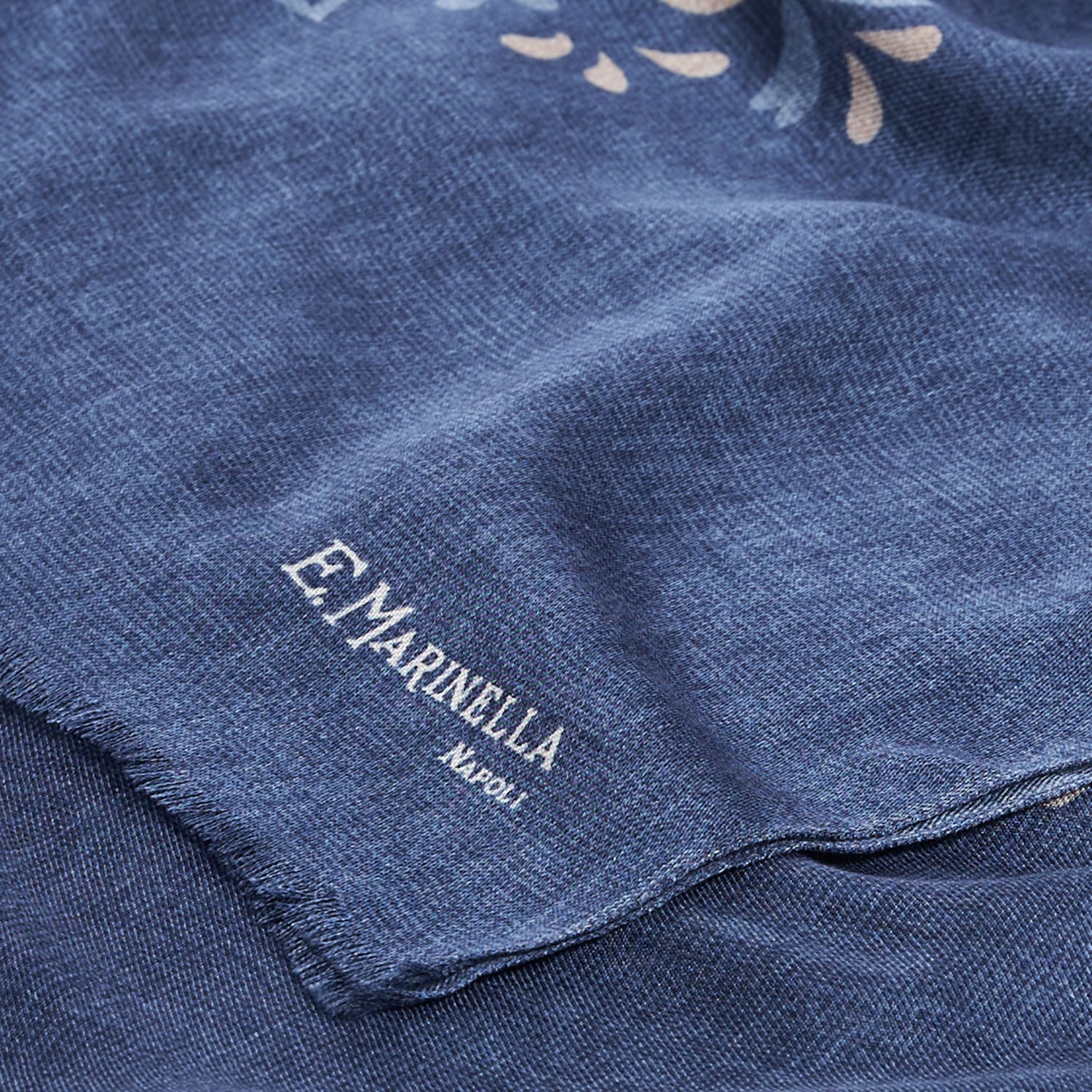 BLUE WOOL, SILK AND CASHMERE STOLE - Image 4