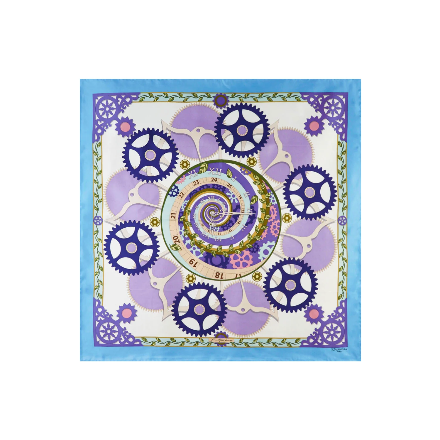 BLUETTE SILK SCARF 90