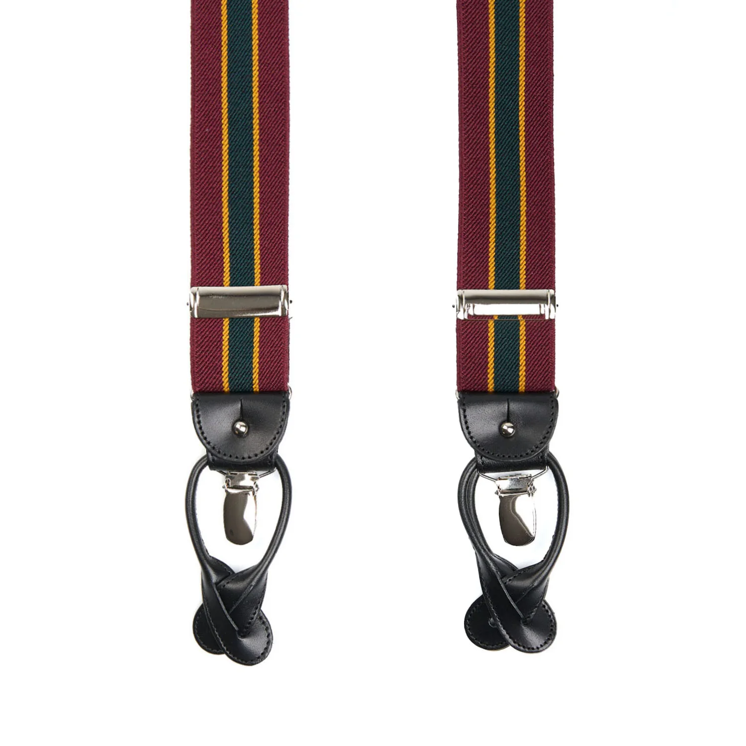 BORDEAUX AND GREEN BRACES