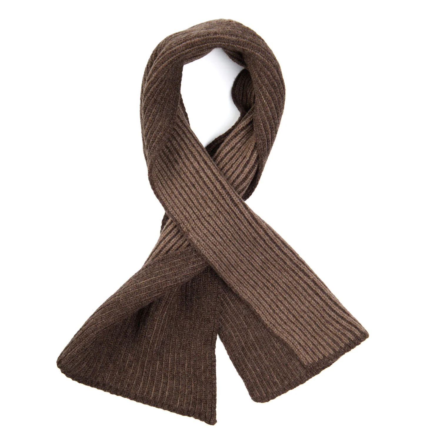 BROWN CASHMERE NECK WARMER