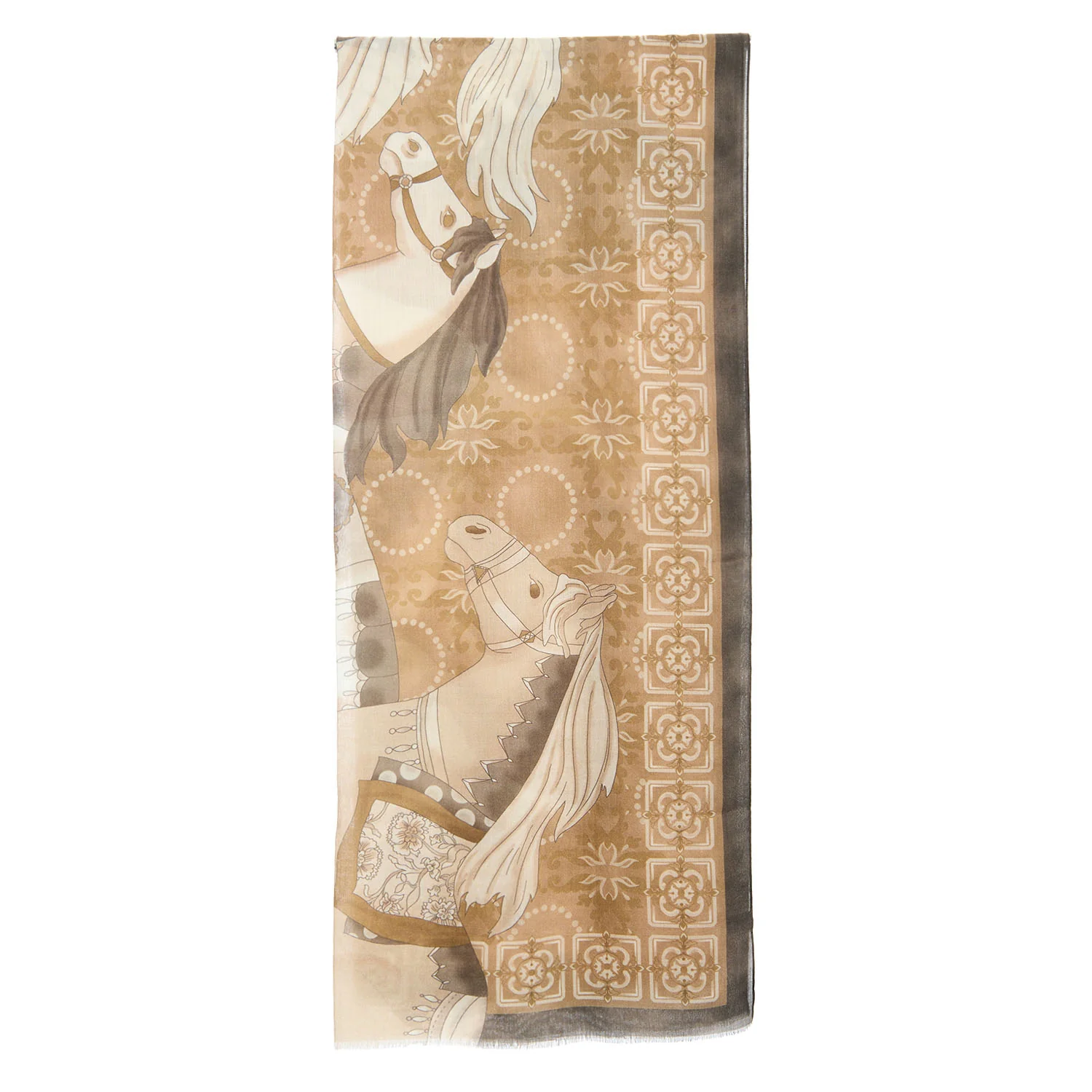 BROWN CASHMERE STOLE - Image 2