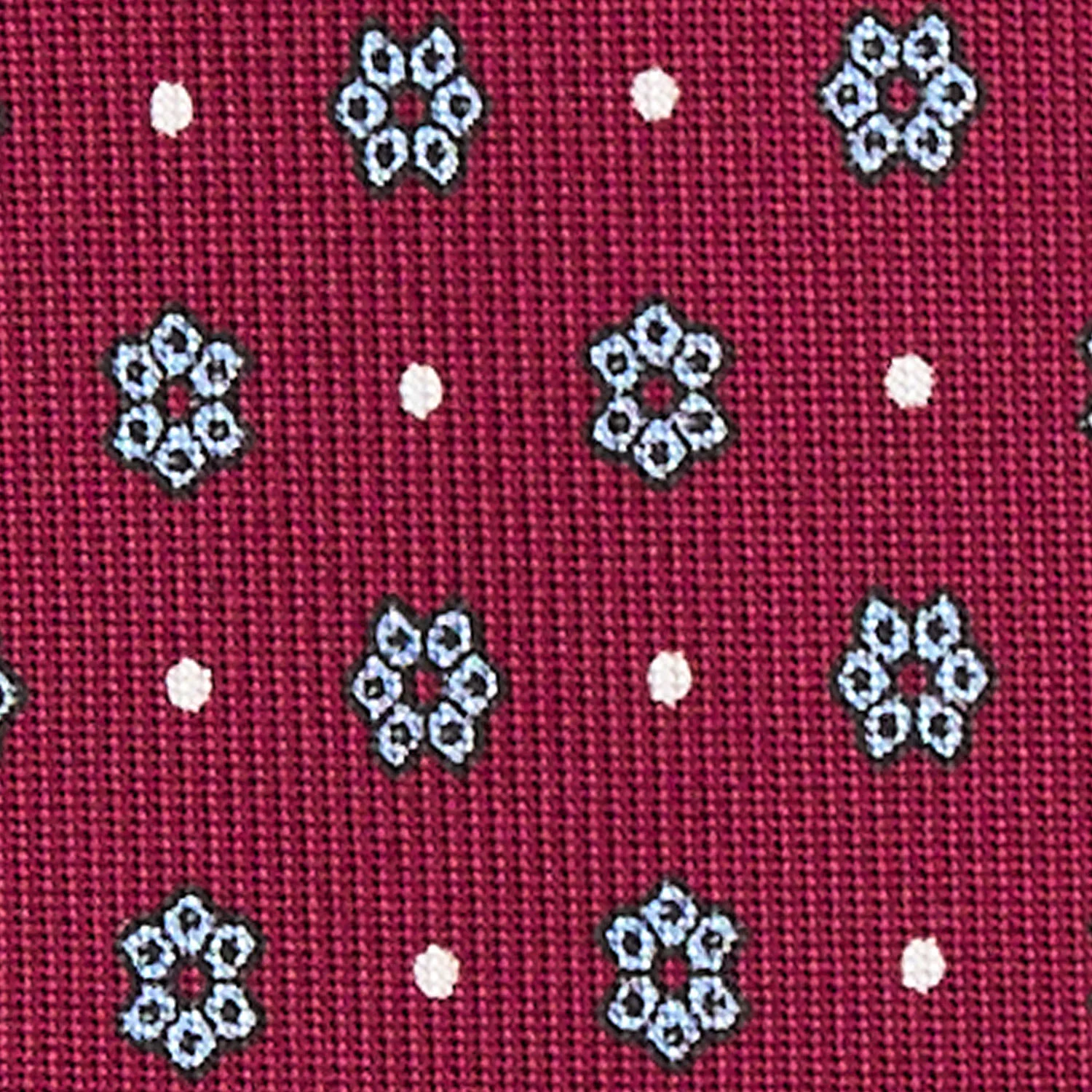 BURGUNDY 7 FOLD SARTORIAL SILK TIE - Image 4