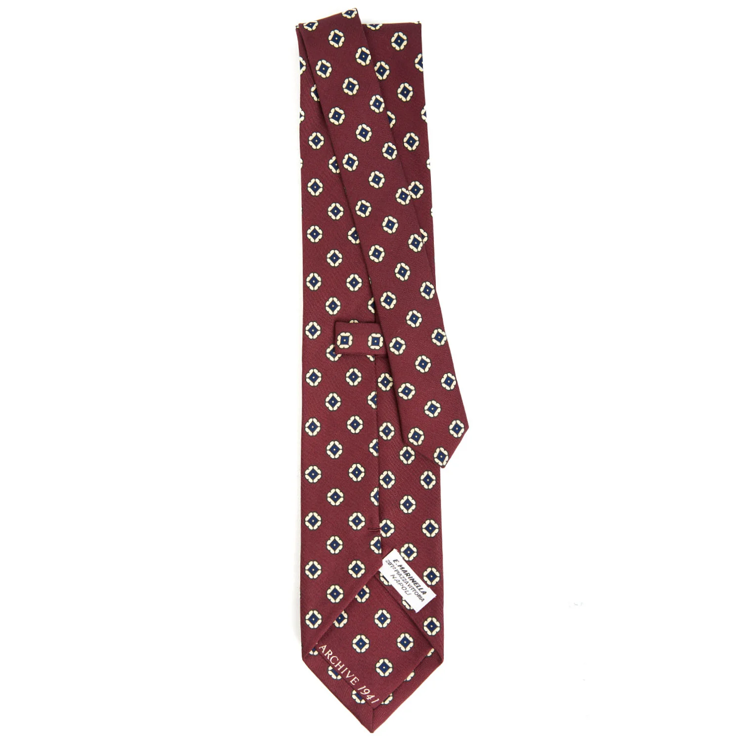 BURGUNDY SILK TIE - Image 3