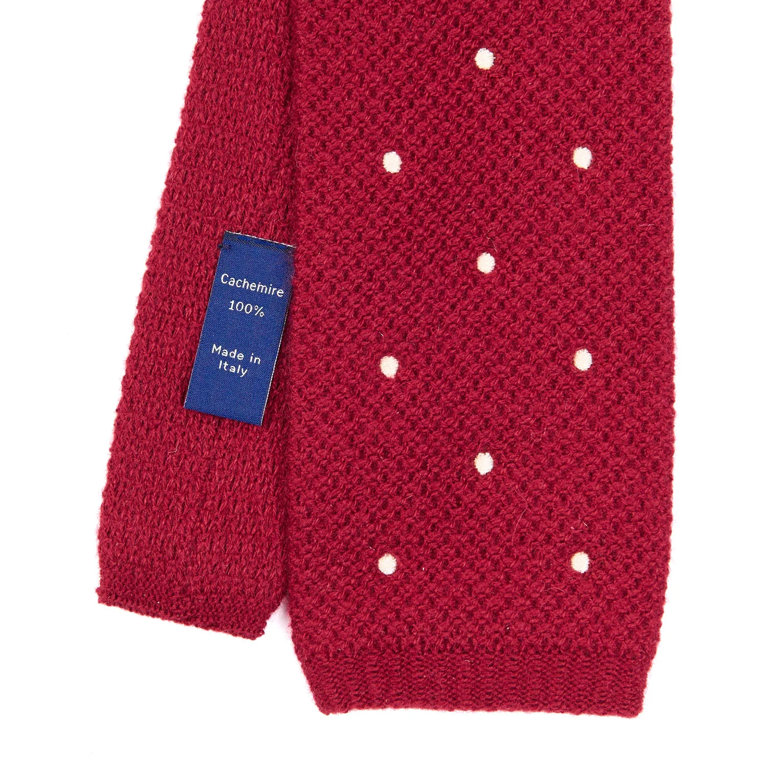 BURGUNDY CASHMERE KNITTED TIE