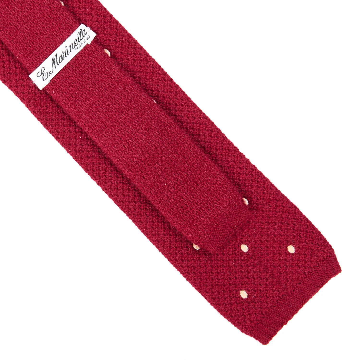 BURGUNDY CASHMERE KNITTED TIE - Image 3