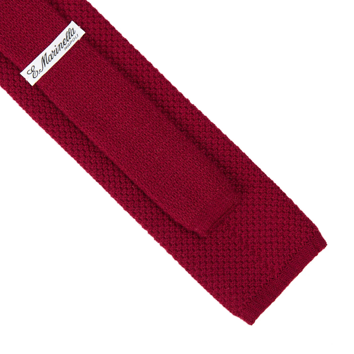BURGUNDY CASHMERE KNITTED TIE - Image 3