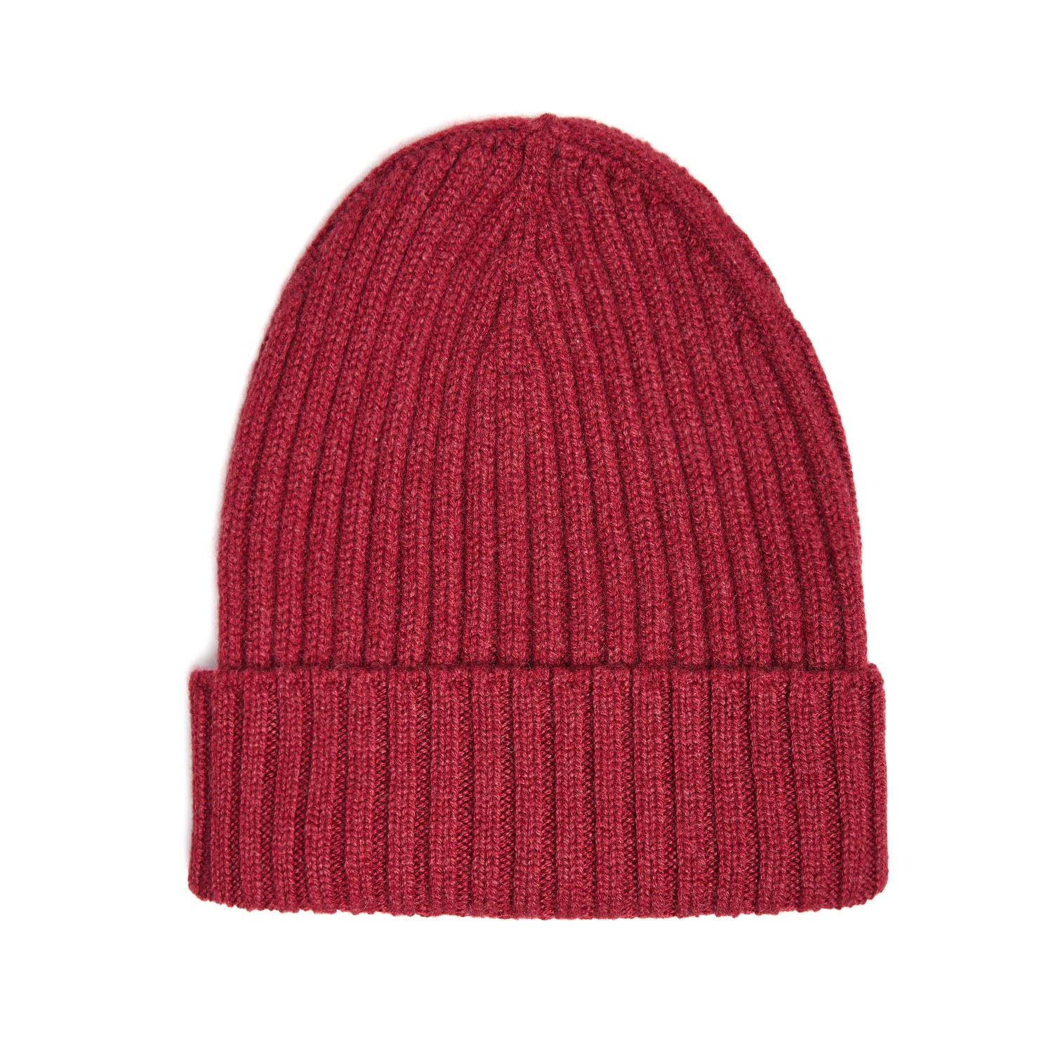 BURGUNDY RIBBED BEANIE - Image 3