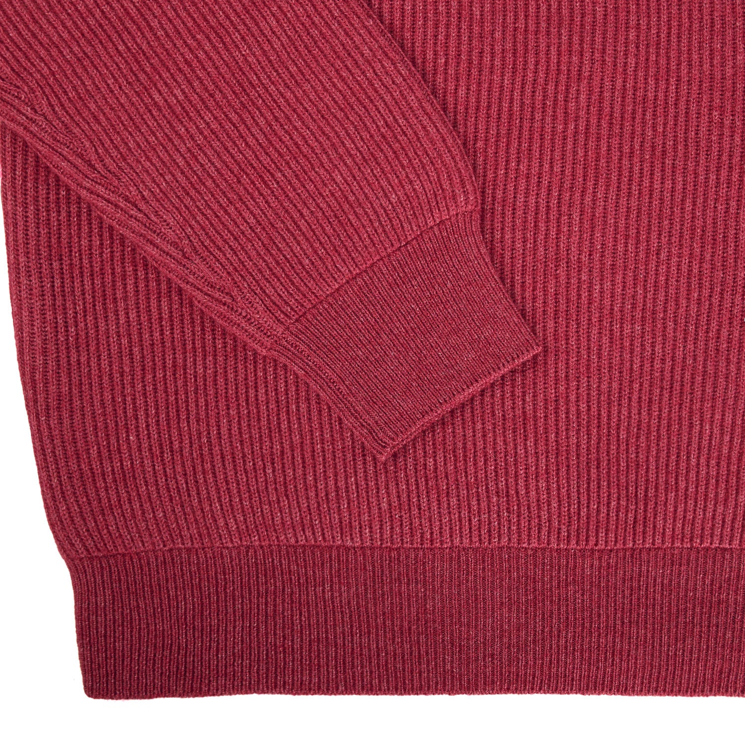 BURGUNDY RIBBED CREWNECK SWEATER - Image 5