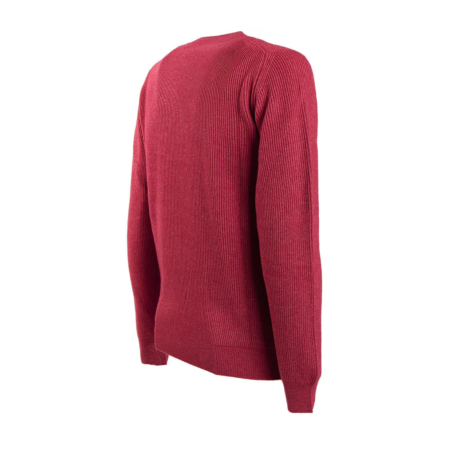 BURGUNDY RIBBED CREWNECK SWEATER - Image 8