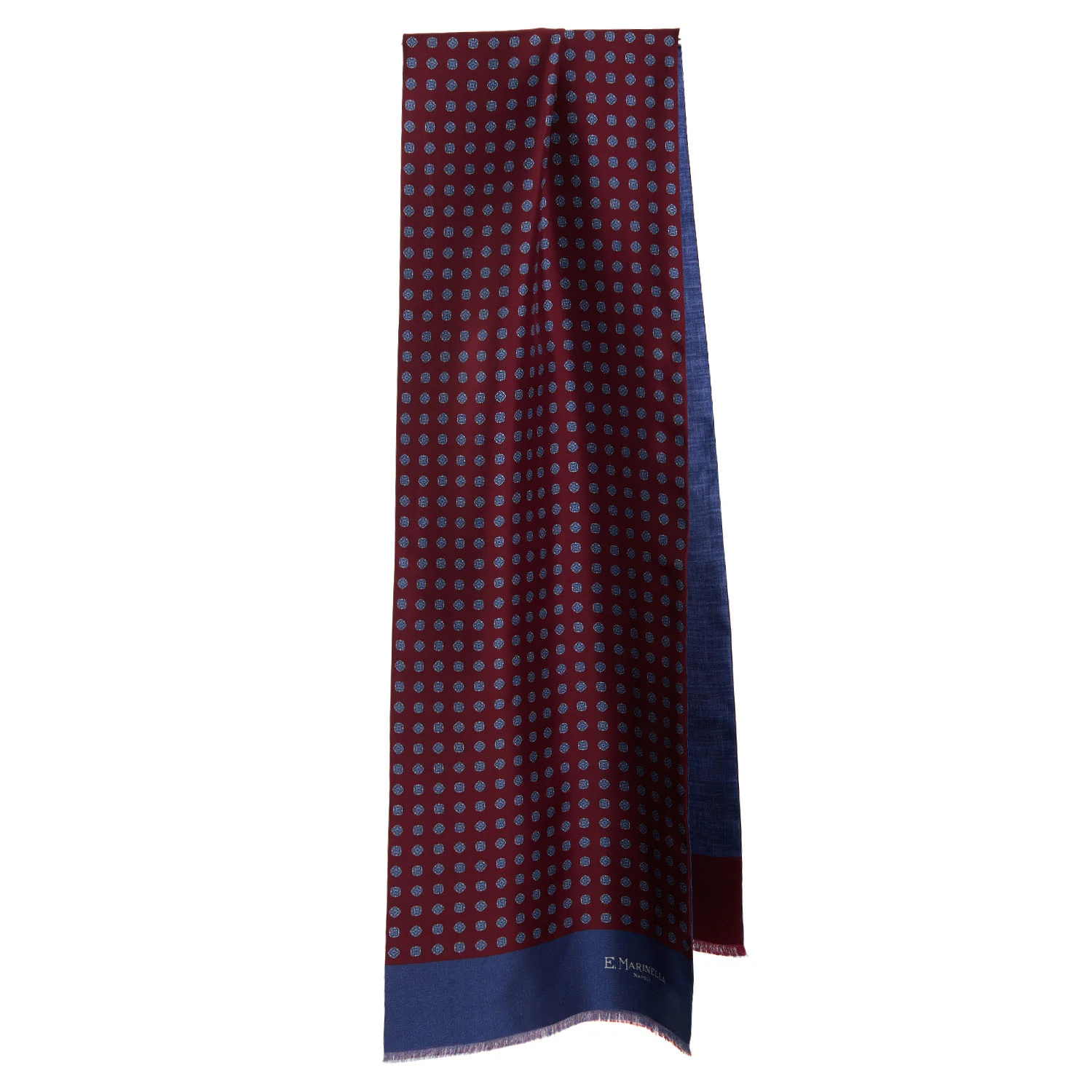 BURGUNDY DOUBLE SILK SCARF