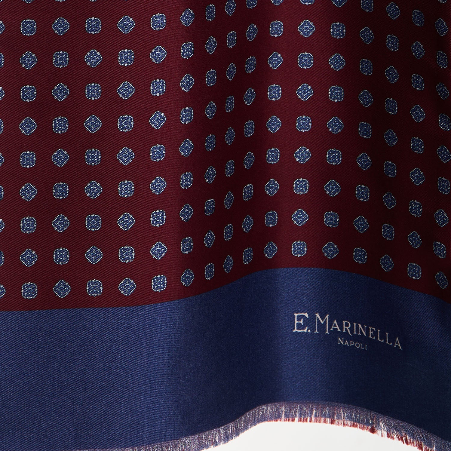 BURGUNDY DOUBLE SILK SCARF - Image 3