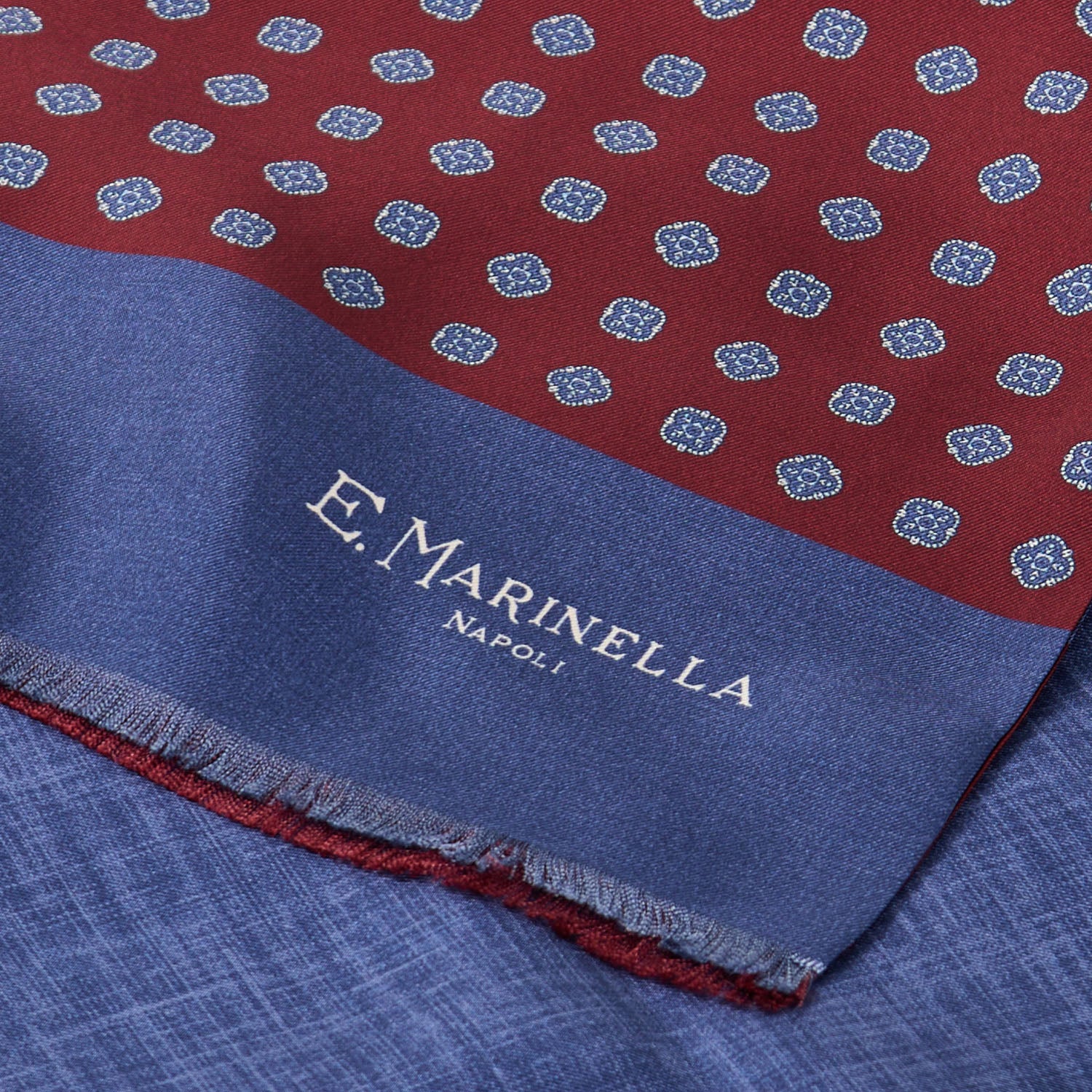 BURGUNDY DOUBLE SILK SCARF - Image 4