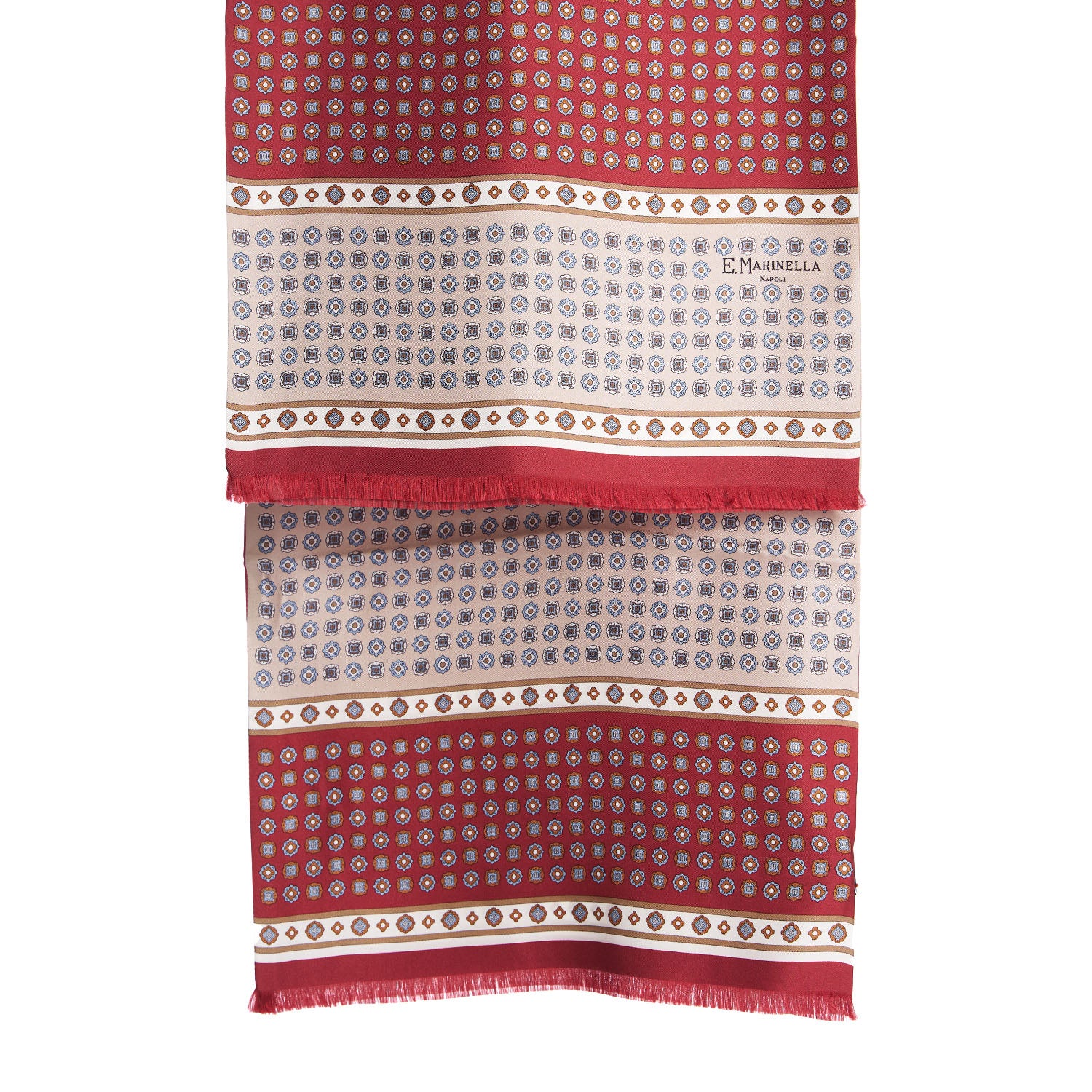 BURGUNDY DOUBLE SILK SCARF - Image 2