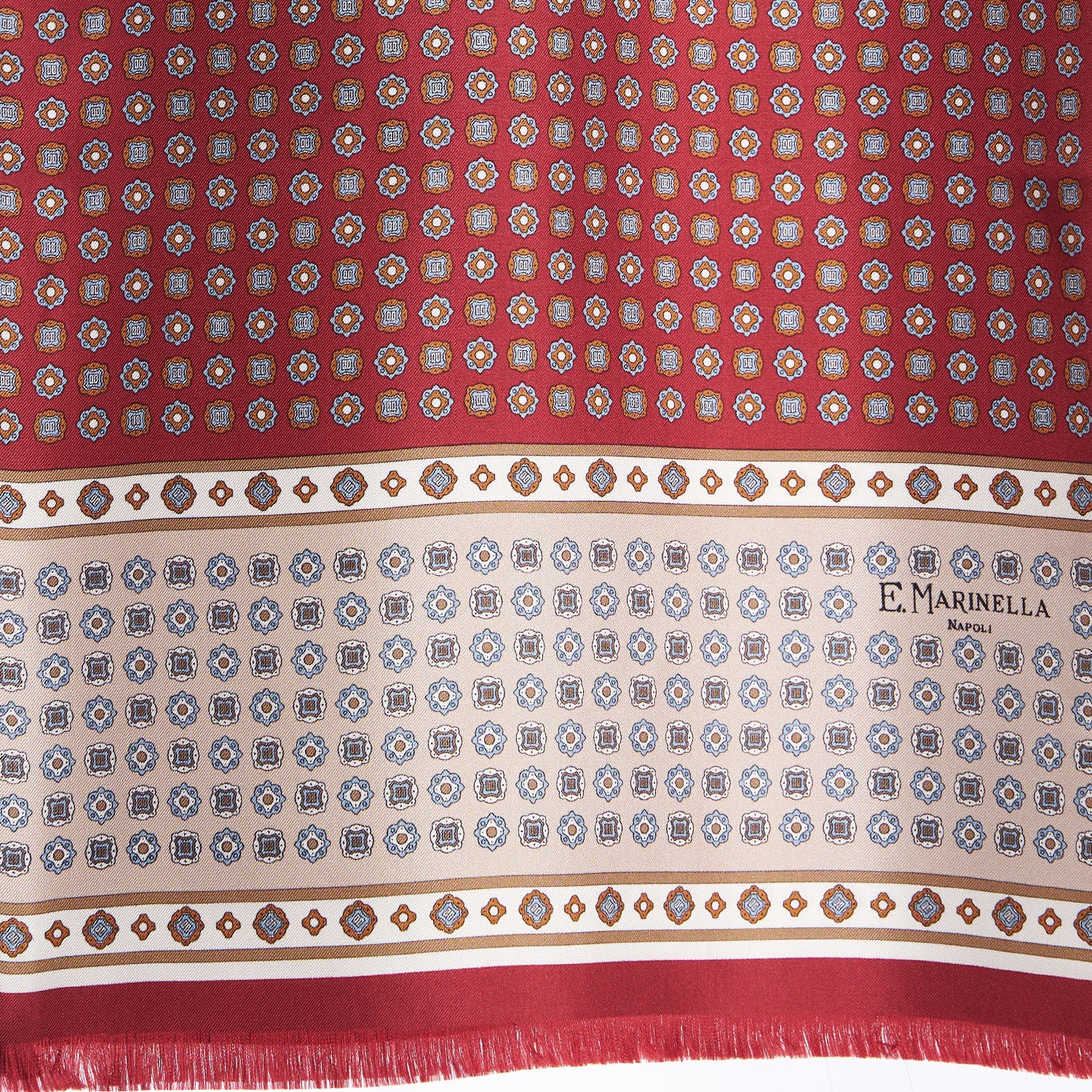 BURGUNDY DOUBLE SILK SCARF - Image 3