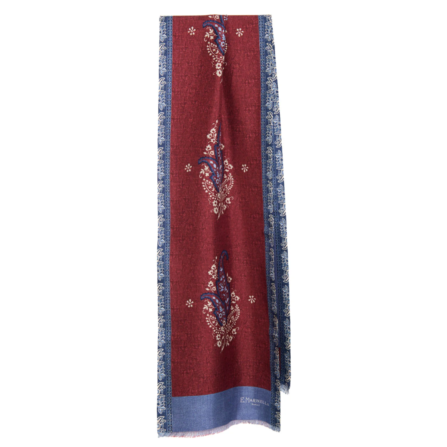 BURGUNDY DOUBLE SILK SCARF