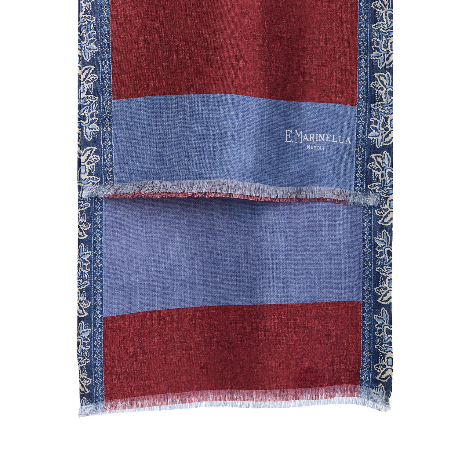 BURGUNDY DOUBLE SILK SCARF - Image 2
