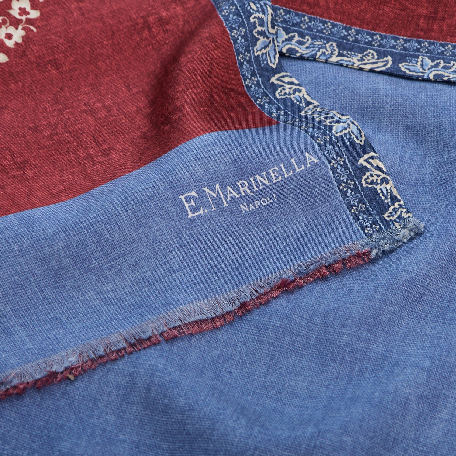 BURGUNDY DOUBLE SILK SCARF - Image 4