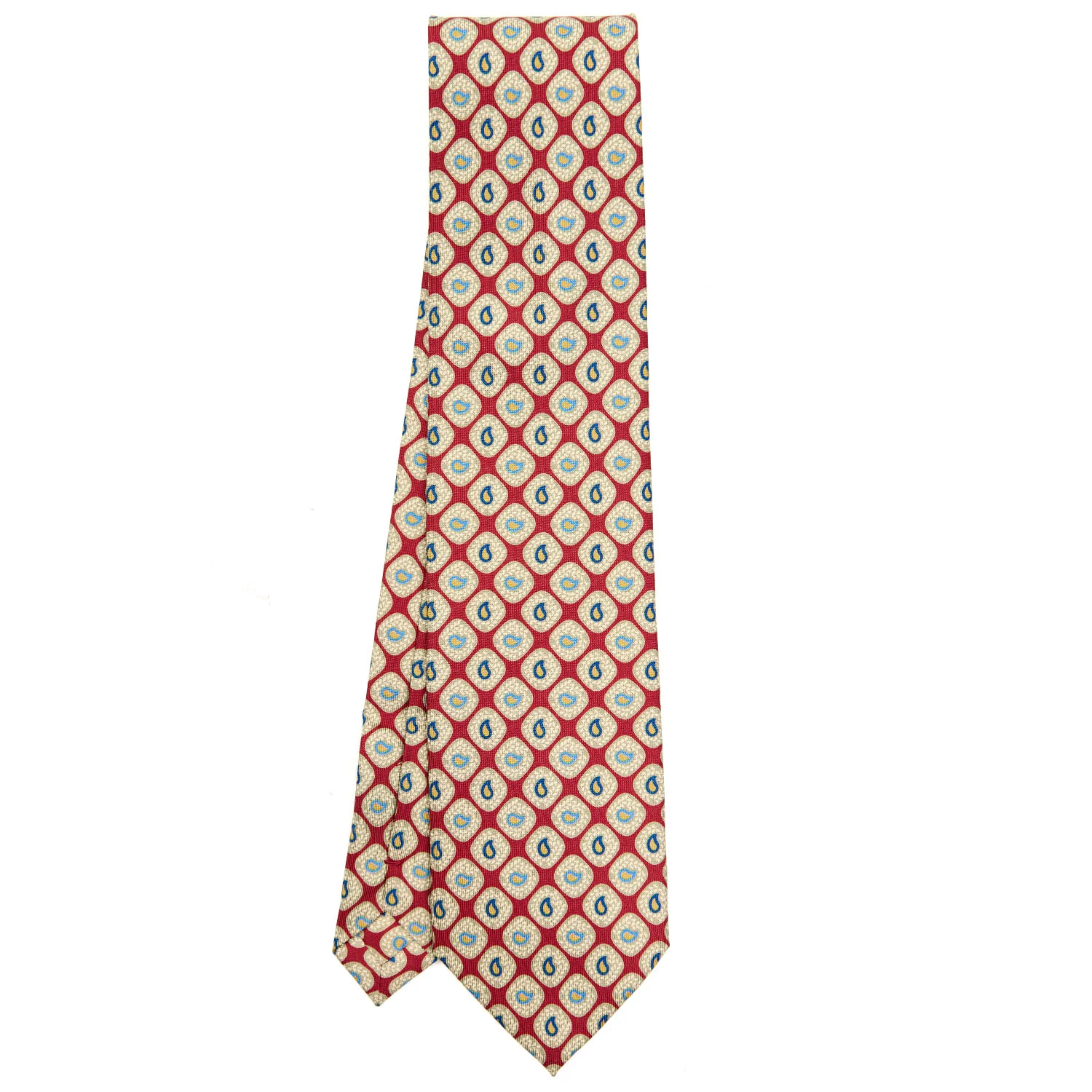 BURGUNDY EXTRA LONG SILK TIE - Image 2