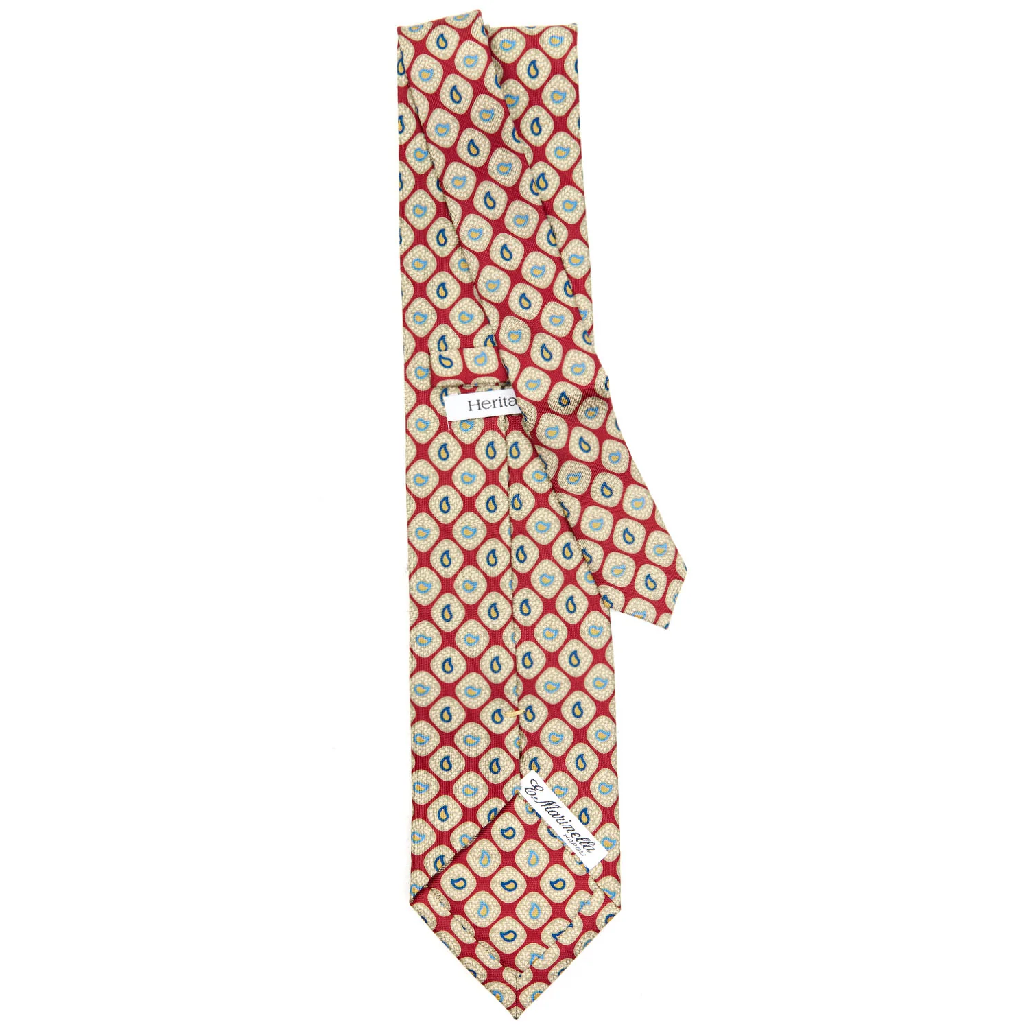 BURGUNDY EXTRA LONG SILK TIE - Image 3