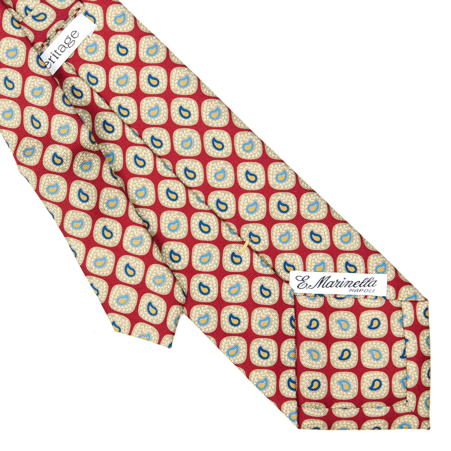 BURGUNDY EXTRA LONG SILK TIE - Image 4