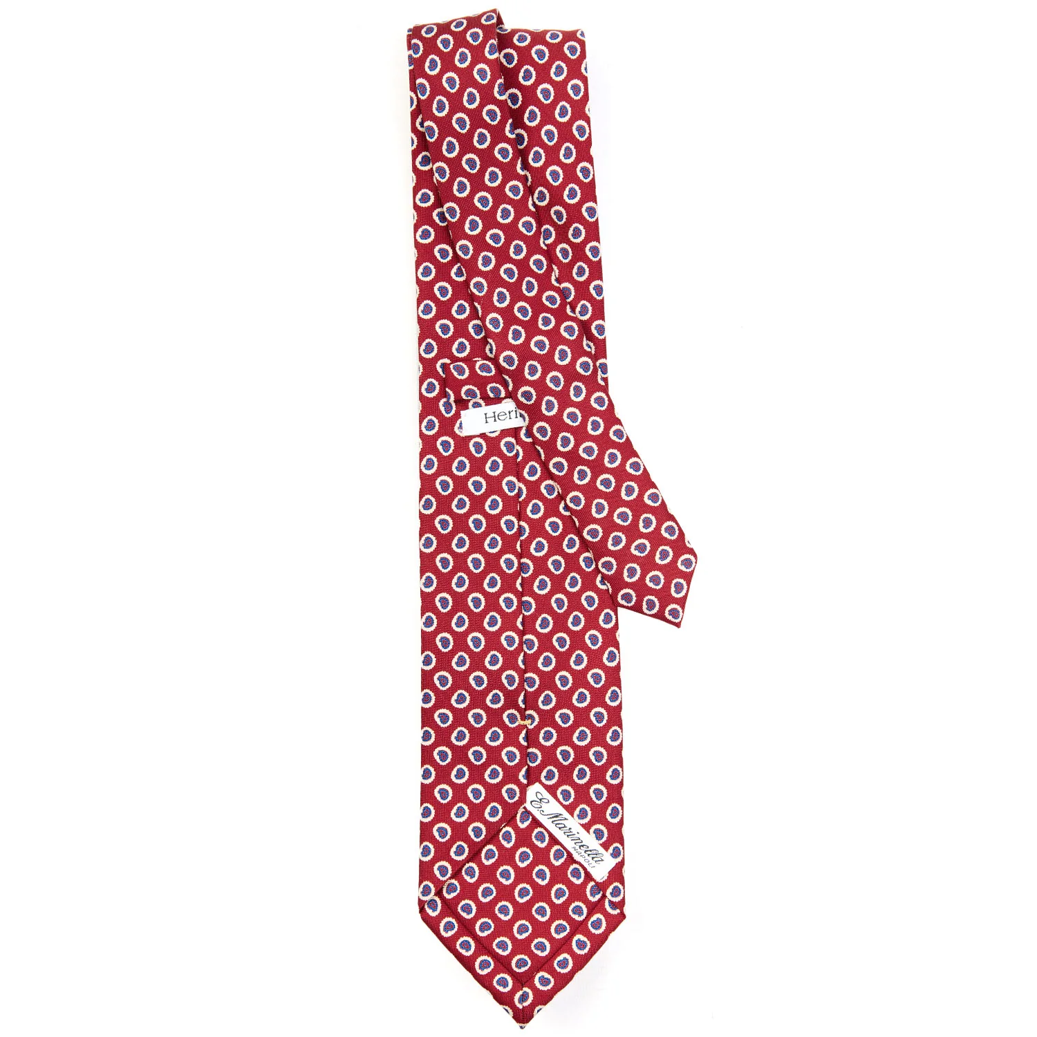 BURGUNDY EXTRA LONG SILK TIE - Image 3