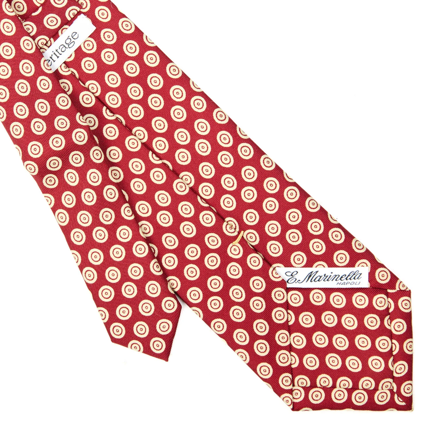 BURGUNDY EXTRA LONG SILK TIE - Image 4
