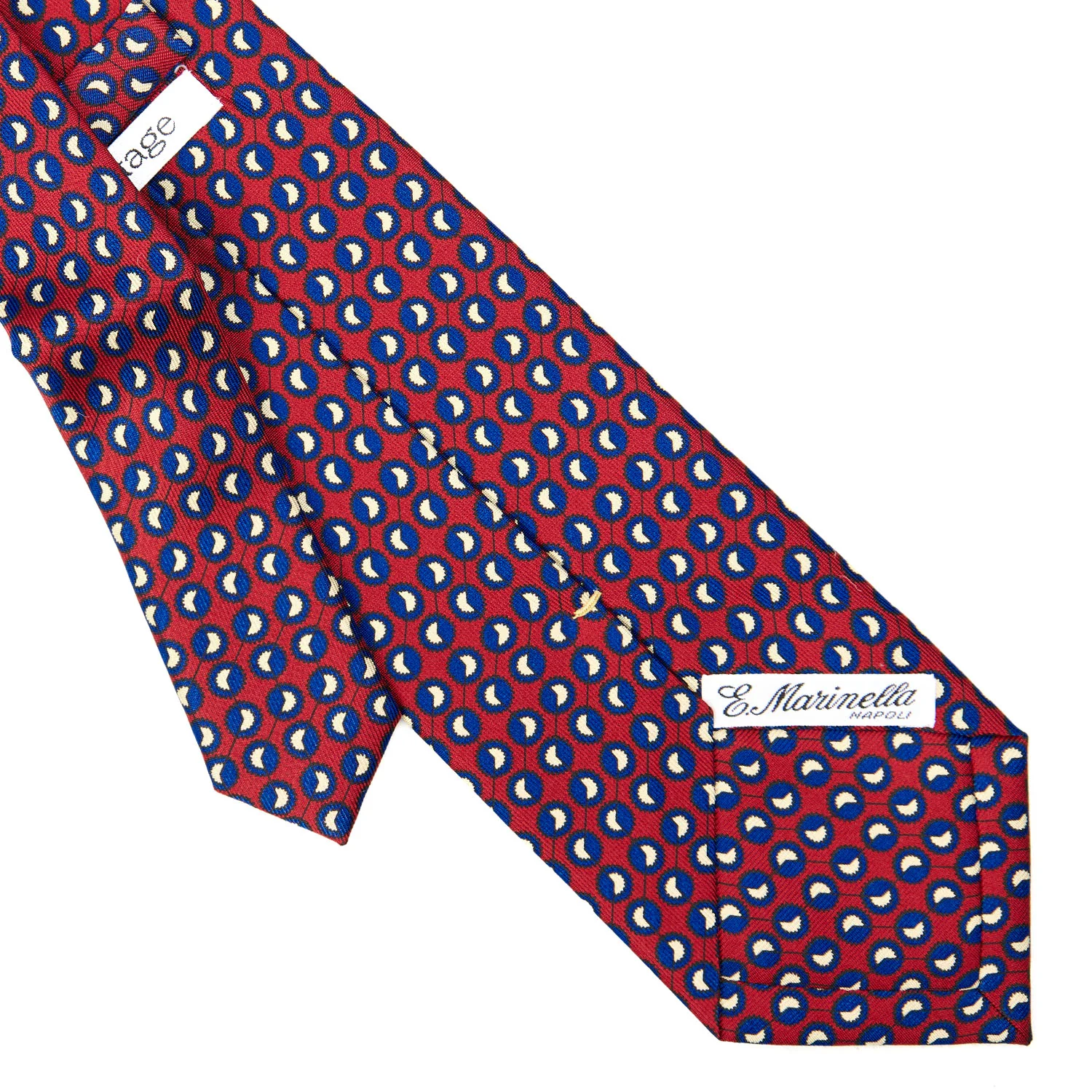 BURGUNDY EXTRA LONG SILK TIE - Image 4
