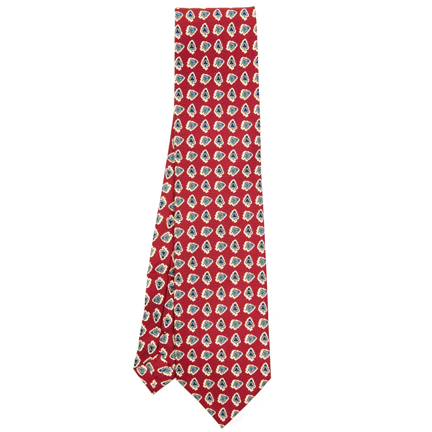 BURGUNDY EXTRA LONG SILK TIE - Image 2